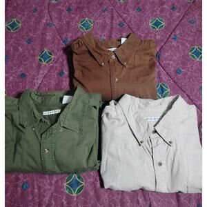 3 Bundle Knightsbridge 2x Men long sleeve button-down Shirts Long Sleeve Vintage